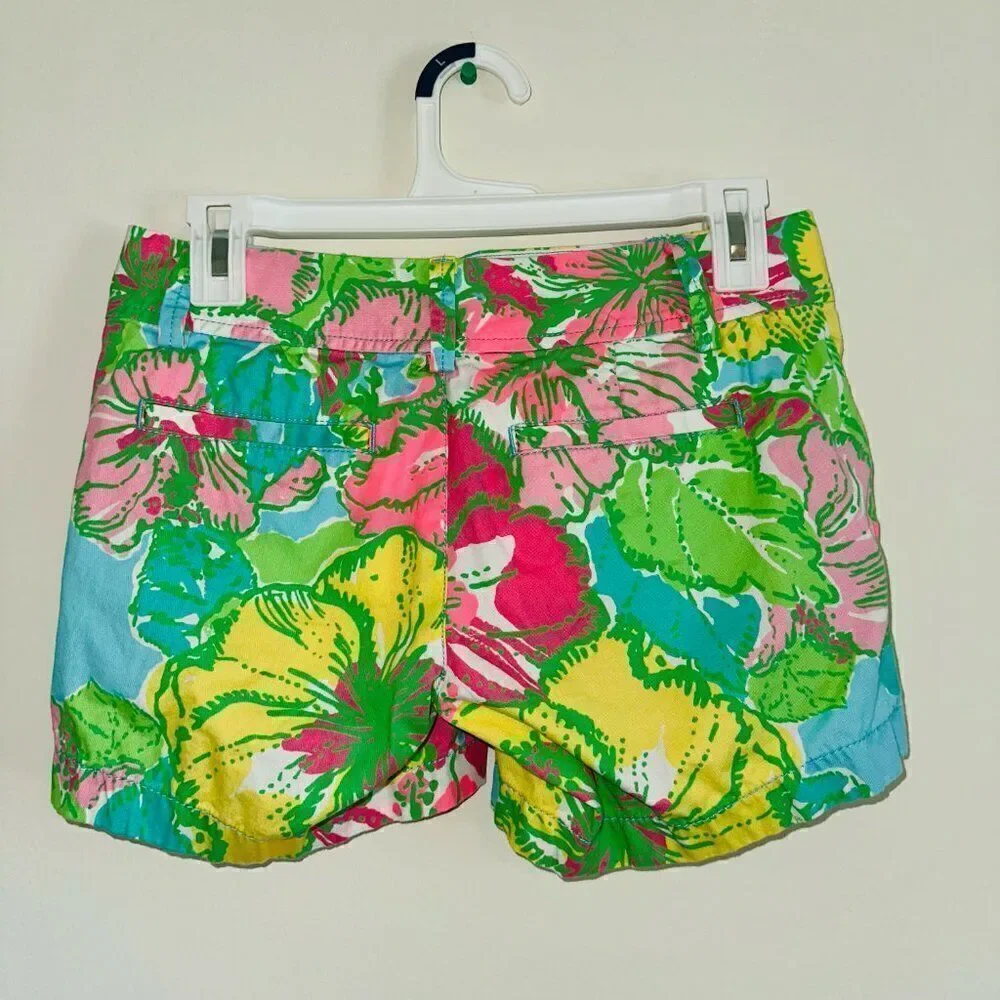 Lilly Pulitzer Callahan Shorts Shorely Blue Big Flirt SIZE 000